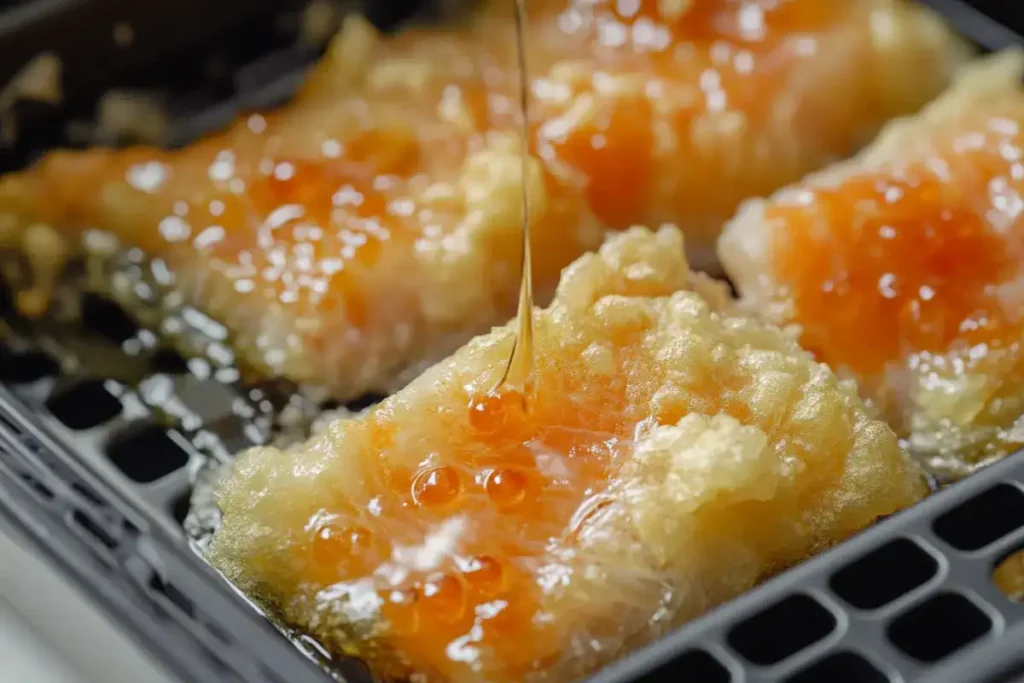 Wet-battered food creating a mess in an air fryer