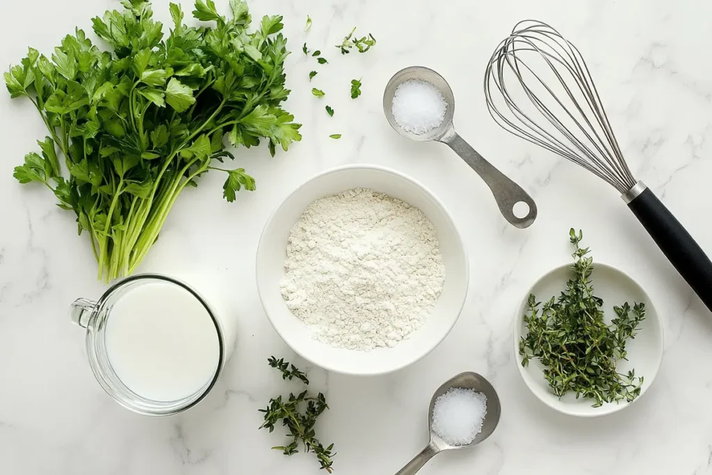 Ingredients for making Bisquick dumplings