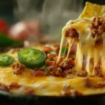 Creamy Chorizo Queso Dip in a bowl with tortilla chips