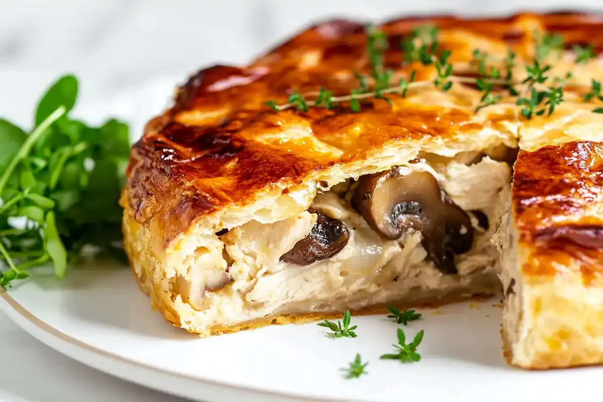 Fricassee Cake Served on a Plate